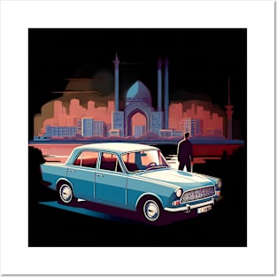 Classic car in Iran Posters and Art